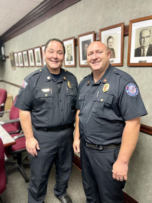 Fire Chief Ken Harlow and Justin Slaydon, Deputy Chief